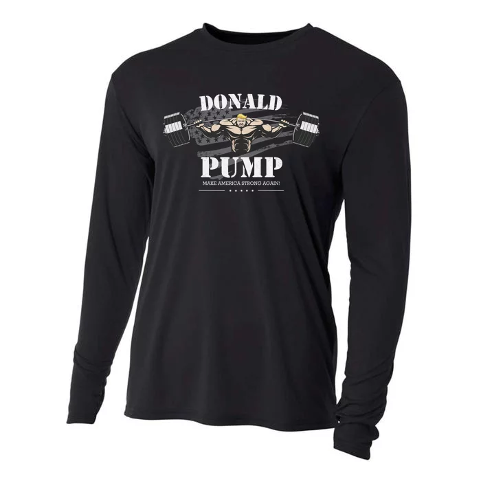 Donald Pump Make America Strong Again Cooling Performance Long Sleeve Crew