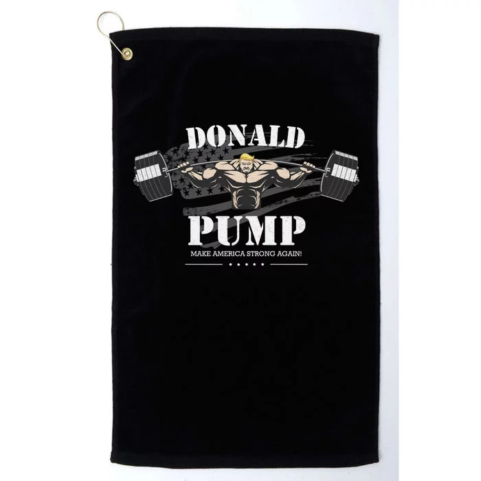 Donald Pump Make America Strong Again Platinum Collection Golf Towel