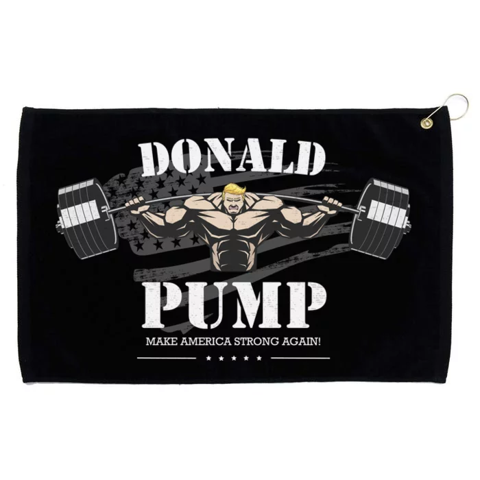 Donald Pump Make America Strong Again Grommeted Golf Towel