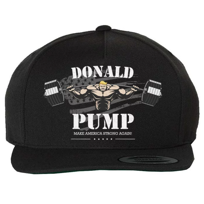 Donald Pump Make America Strong Again Wool Snapback Cap