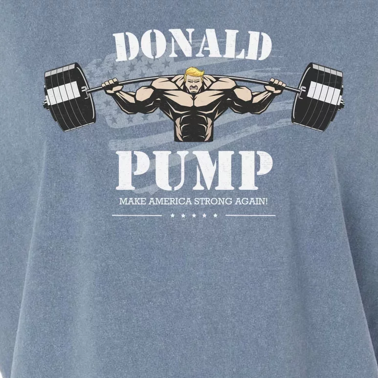 Donald Pump Make America Strong Again Garment-Dyed Women's Muscle Tee