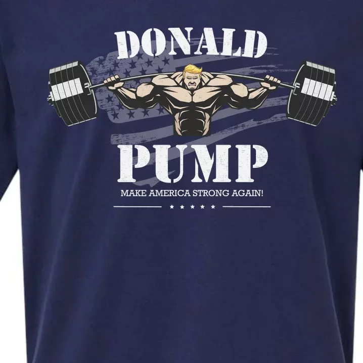 Donald Pump Make America Strong Again Sueded Cloud Jersey T-Shirt