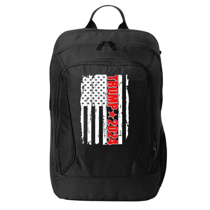 Donald Trump 2024 Distressed US Flag City Backpack