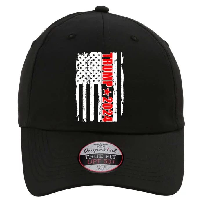 Donald Trump 2024 Distressed US Flag The Original Performance Cap