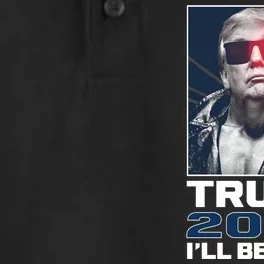 Donald Trump 2024 I'll Be Back Dry Zone Grid Performance Polo