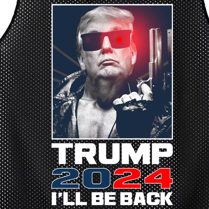 Donald Trump 2024 I'll Be Back Mesh Reversible Basketball Jersey Tank