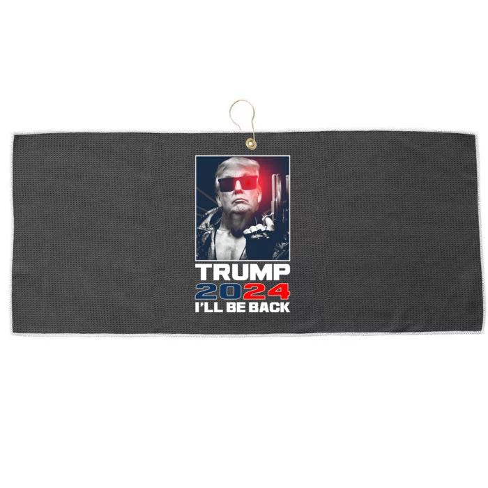 Donald Trump 2024 I'll Be Back Large Microfiber Waffle Golf Towel