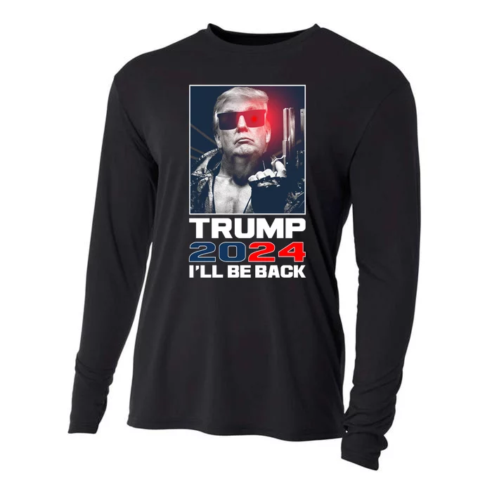 Donald Trump 2024 I'll Be Back Cooling Performance Long Sleeve Crew