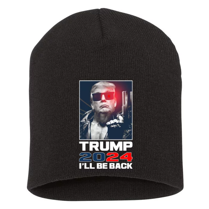 Donald Trump 2024 I'll Be Back Short Acrylic Beanie