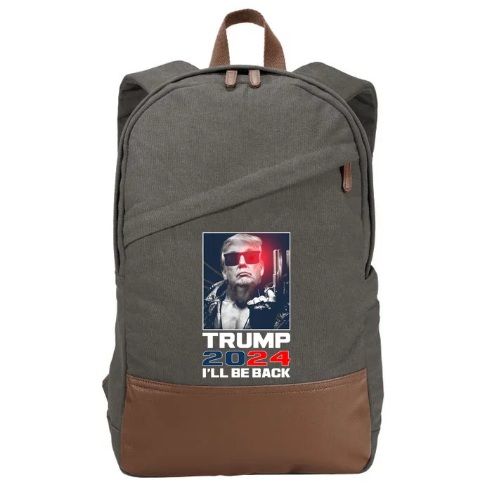 Donald Trump 2024 I'll Be Back Cotton Canvas Backpack