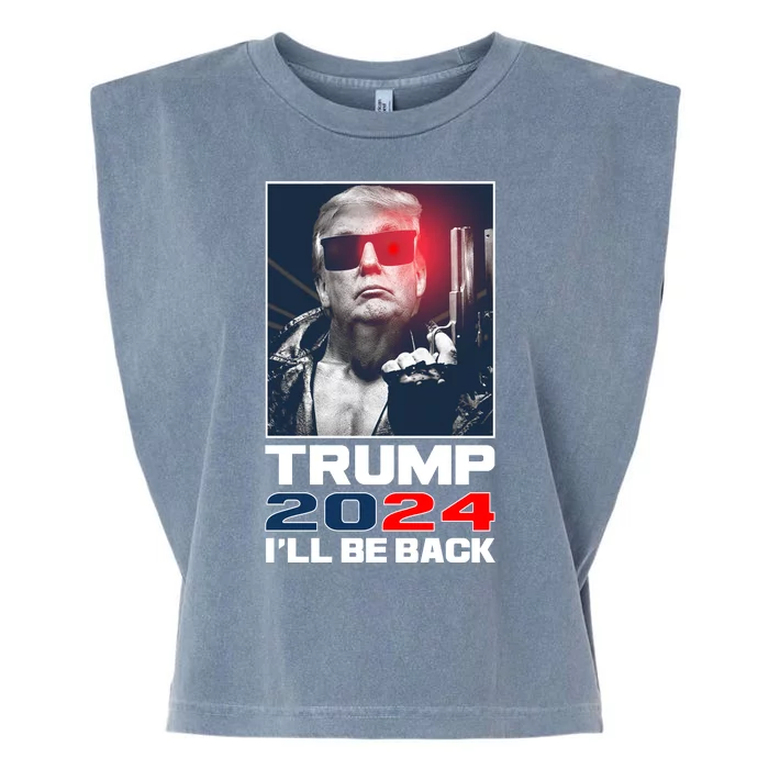 Donald Trump 2024 I'll Be Back Garment-Dyed Women's Muscle Tee