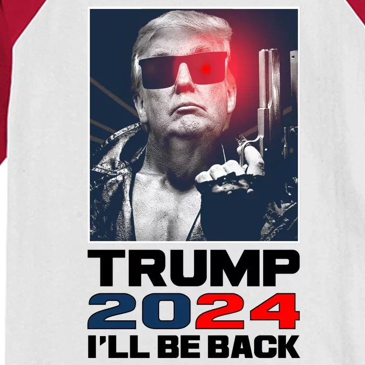 Donald Trump 2024 I'll Be Back Kids Colorblock Raglan Jersey