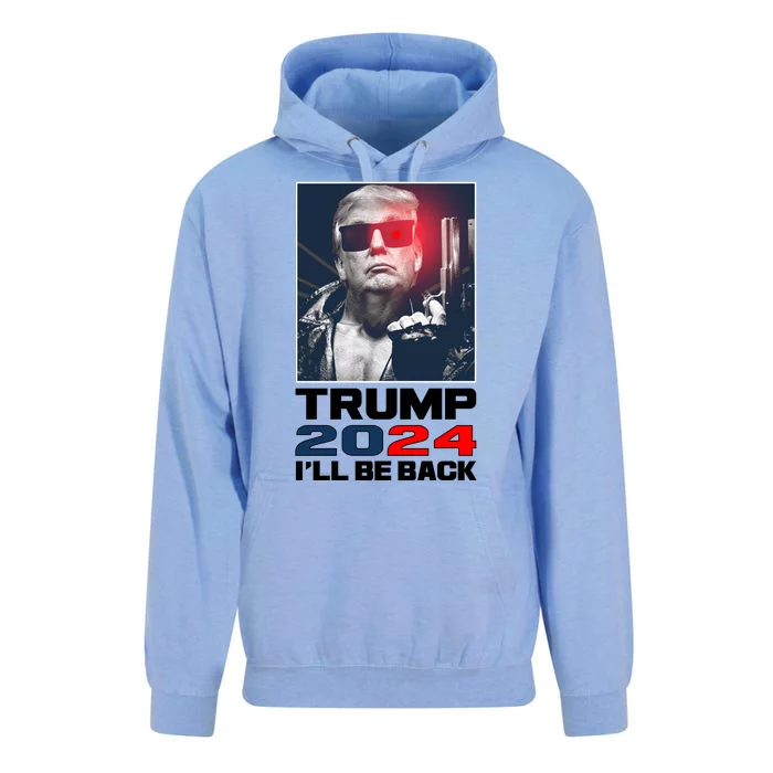 Donald Trump 2024 I'll Be Back Unisex Surf Hoodie