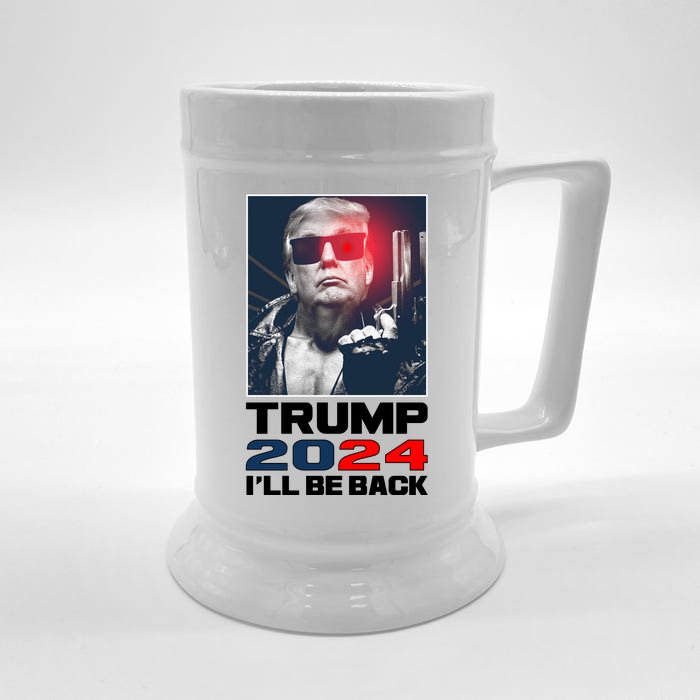 Donald Trump 2024 I'll Be Back Front & Back Beer Stein