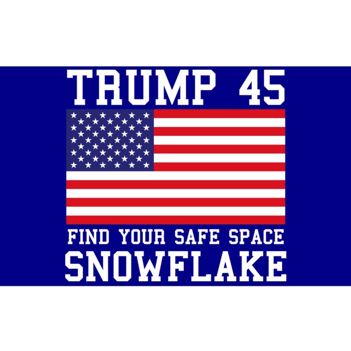 Donald Trump 45 Find Your Safe Space Snowflake USA Bumper Sticker