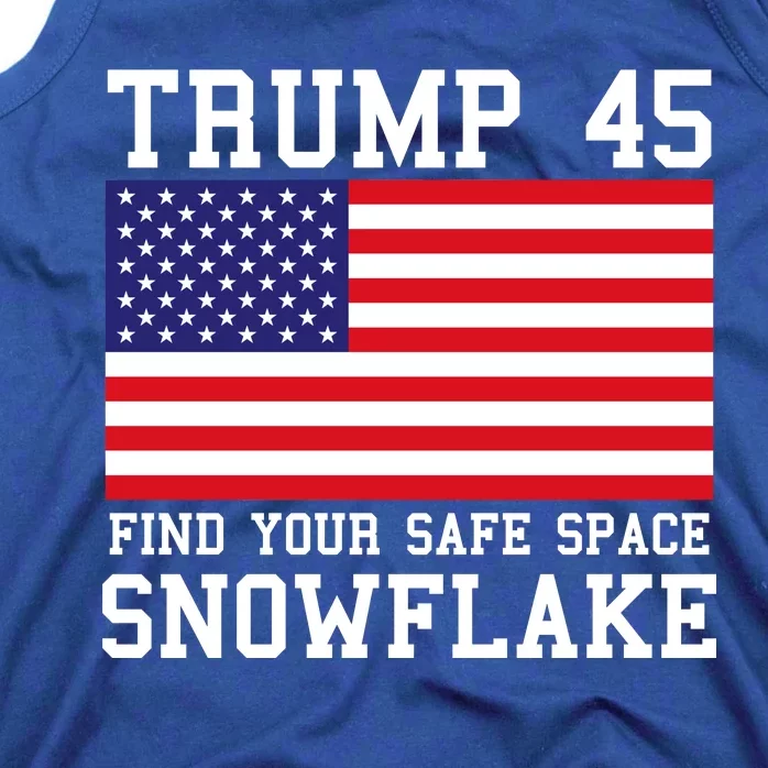 Donald Trump 45 Find Your Safe Space Snowflake USA Tank Top