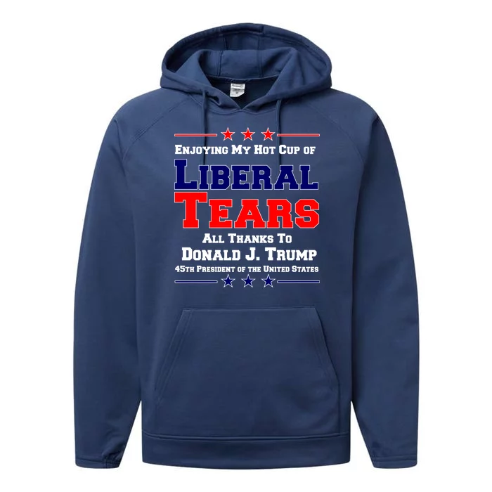 Donald Trump 45TH PRESIDENT POTUS Liberal Tears Performance Fleece Hoodie