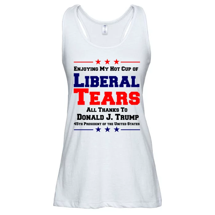 Donald Trump 45TH PRESIDENT POTUS Liberal Tears Ladies Essential Flowy Tank