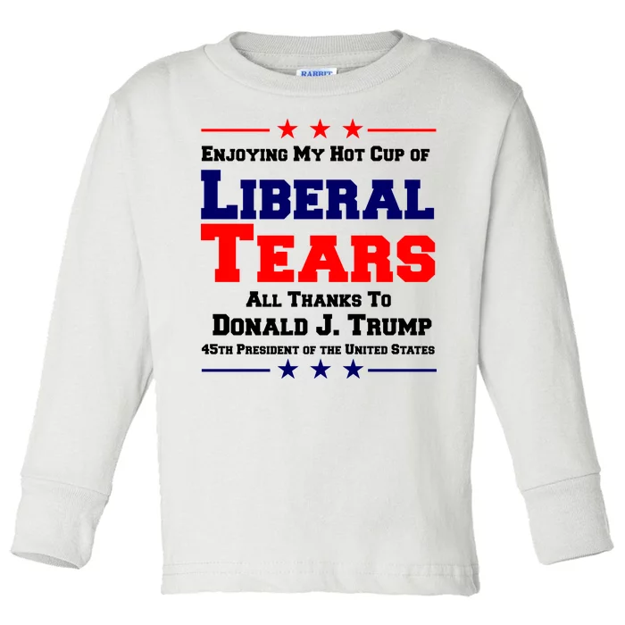 Donald Trump 45TH PRESIDENT POTUS Liberal Tears Toddler Long Sleeve Shirt