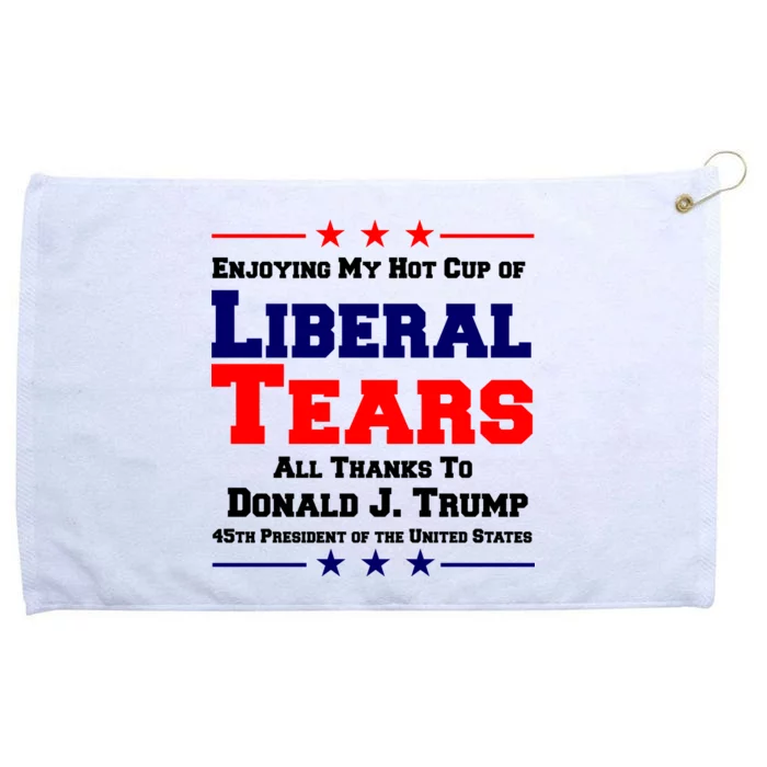 Donald Trump 45TH PRESIDENT POTUS Liberal Tears Grommeted Golf Towel