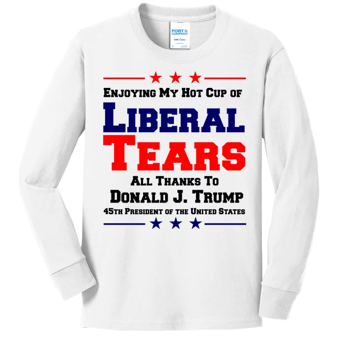 Donald Trump 45TH PRESIDENT POTUS Liberal Tears Kids Long Sleeve Shirt