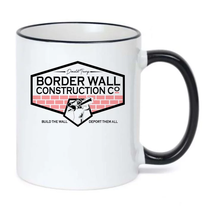 Donald Trump Border Wall Construction Black Color Changing Mug