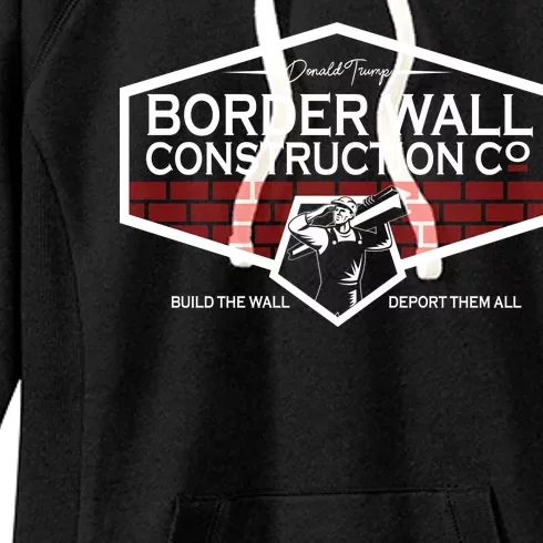 Donald Trump Border Wall Construction Women's Fleece Hoodie