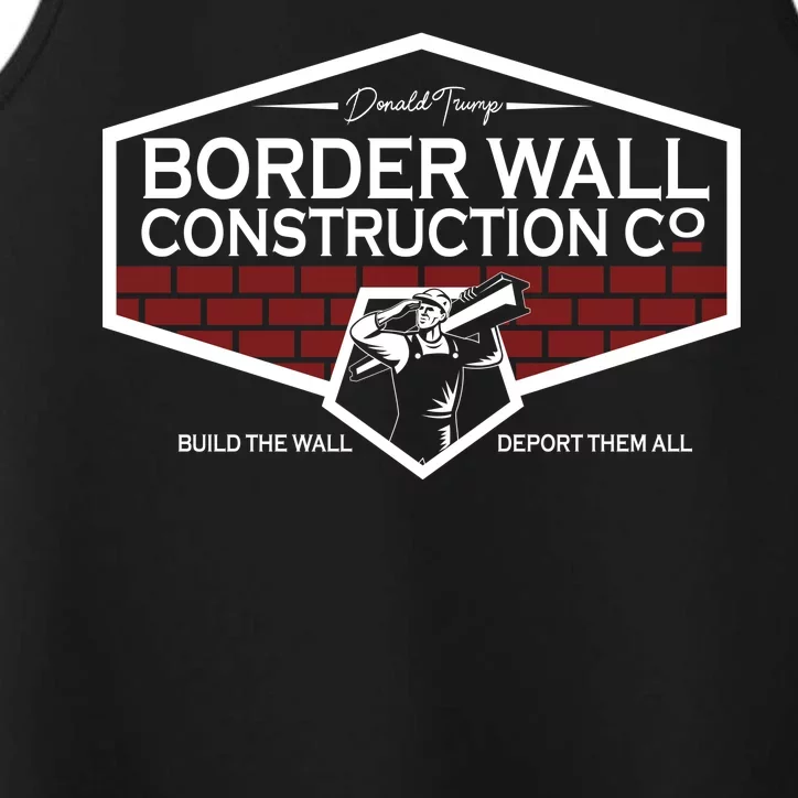 Donald Trump Border Wall Construction Performance Tank