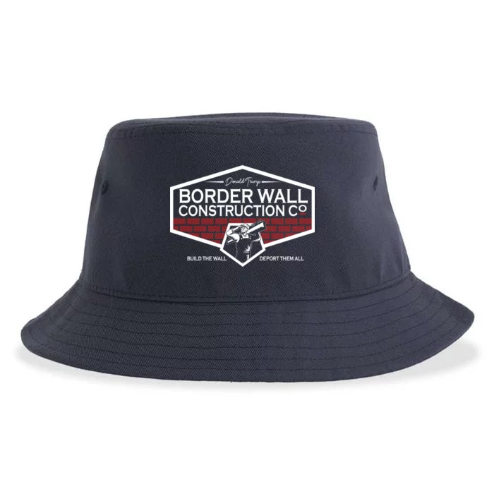 Donald Trump Border Wall Construction Sustainable Bucket Hat