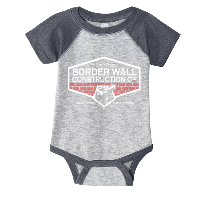 Donald Trump Border Wall Construction Infant Baby Jersey Bodysuit