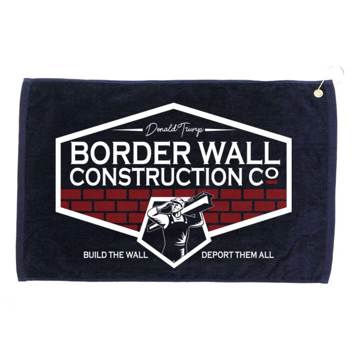 Donald Trump Border Wall Construction Grommeted Golf Towel