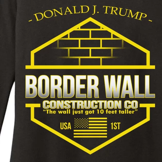 Donald Trump Border Wall Construction Co Womens CVC Long Sleeve Shirt