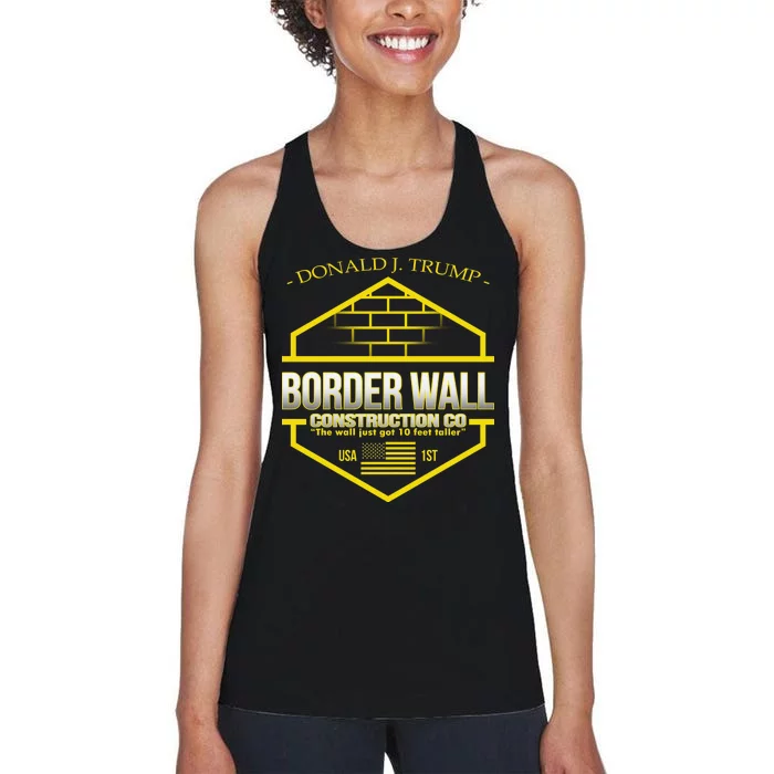 Donald Trump Border Wall Construction Co Women's Racerback Tank