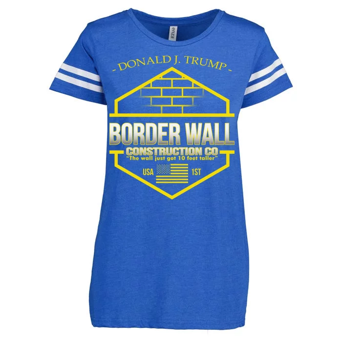 Donald Trump Border Wall Construction Co Enza Ladies Jersey Football T-Shirt