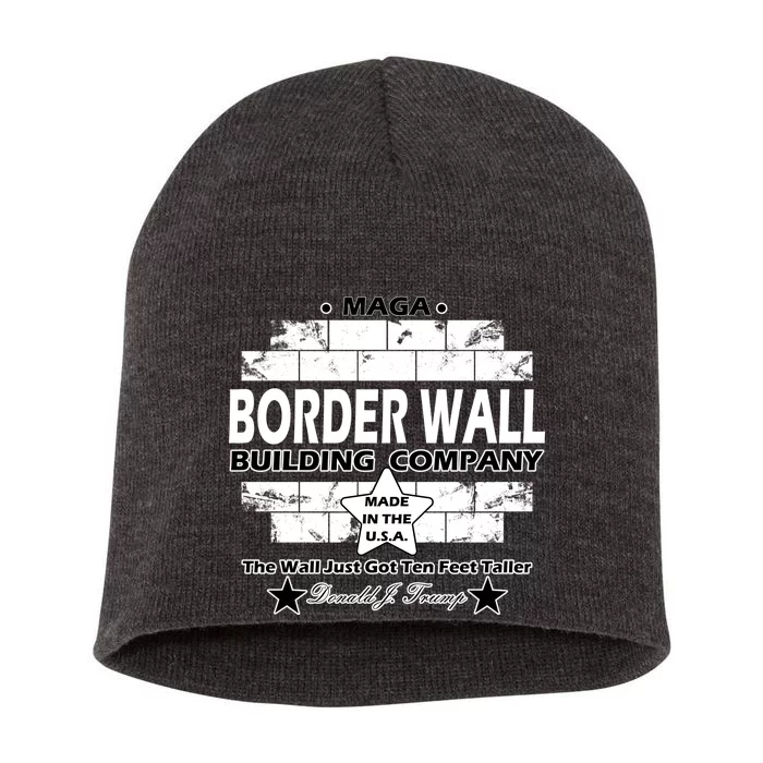 Donald Trump Border Wall Construction Company Short Acrylic Beanie