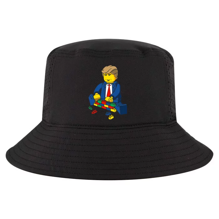 Donald Trump Building a Wall out of Toys Cool Comfort Performance Bucket Hat