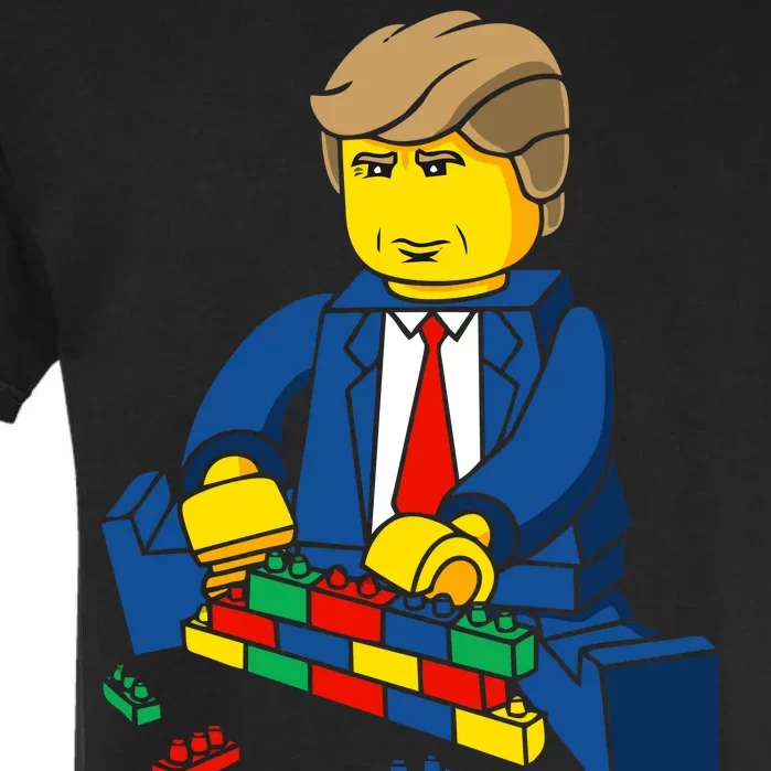 Donald Trump Building a Wall out of Toys Garment-Dyed Heavyweight T-Shirt