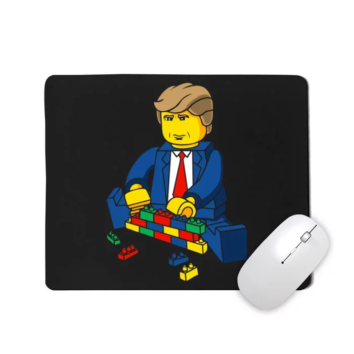 Donald Trump Building a Wall out of Toys Mousepad