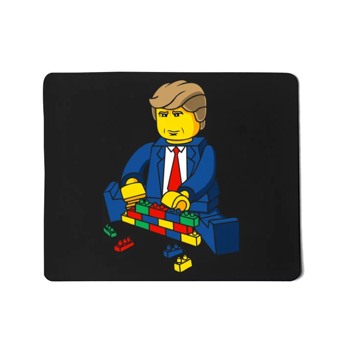 Donald Trump Building a Wall out of Toys Mousepad