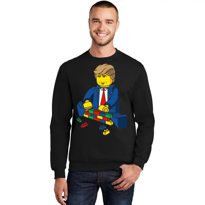 Donald Trump Building a Wall out of Toys Tall Sweatshirt