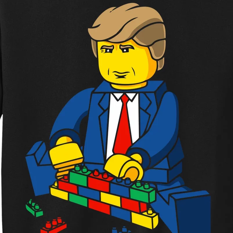 Donald Trump Building a Wall out of Toys Tall Sweatshirt