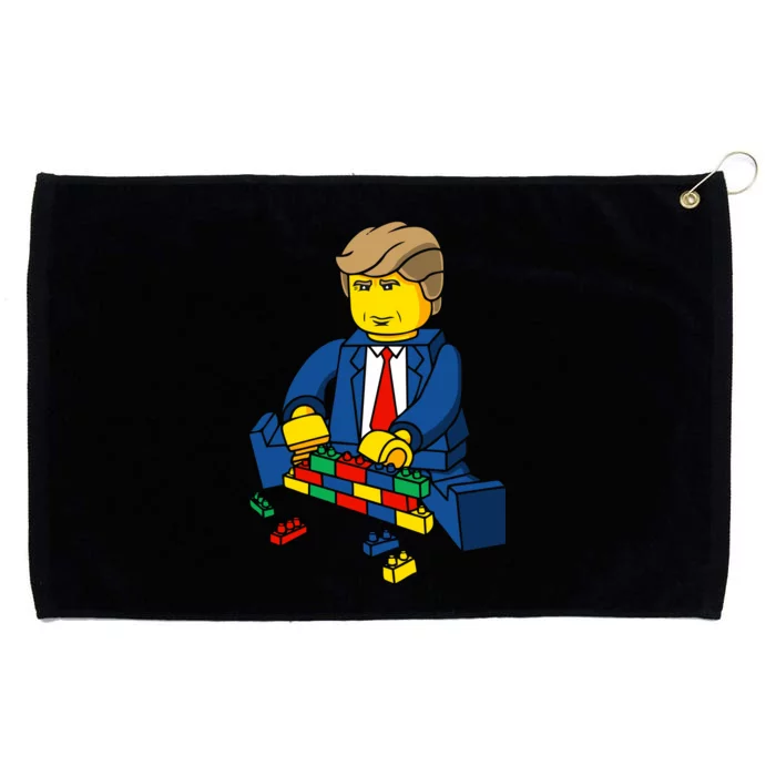 Donald Trump Building a Wall out of Toys Grommeted Golf Towel