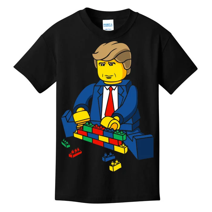 Donald Trump Building a Wall out of Toys Kids T-Shirt