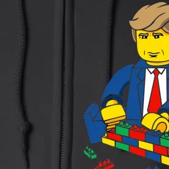 Donald Trump Building a Wall out of Toys Full Zip Hoodie