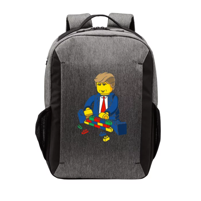 Donald Trump Building a Wall out of Toys Vector Backpack