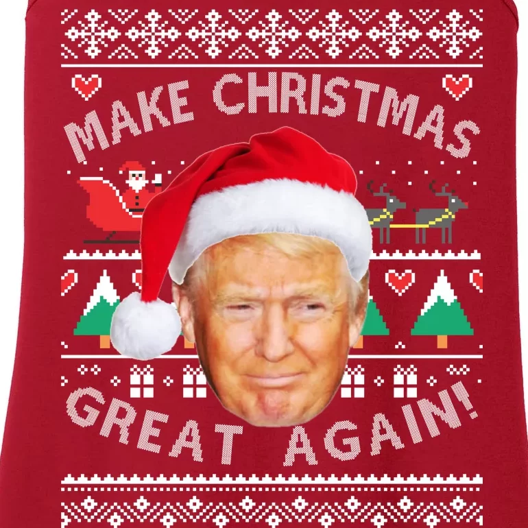 Donald Trump Christmas Ladies Essential Tank