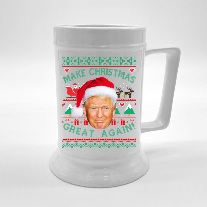 Donald Trump Christmas Front & Back Beer Stein