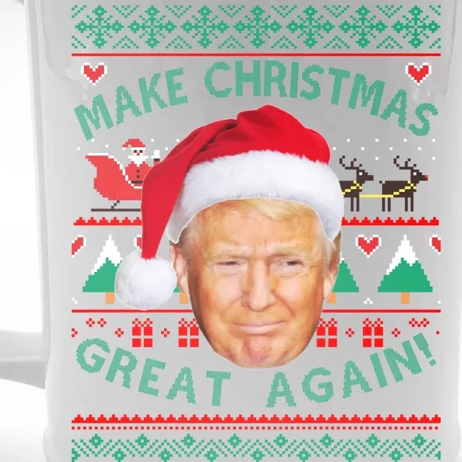 Donald Trump Christmas Front & Back Beer Stein