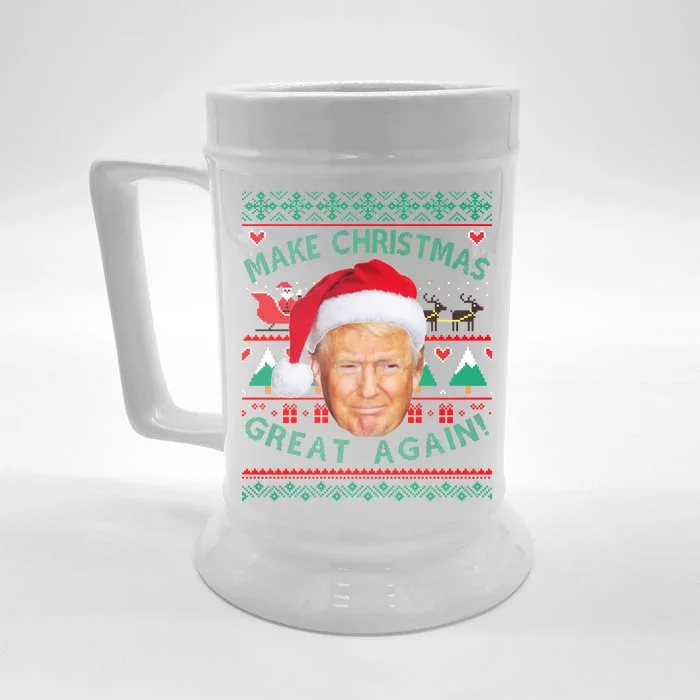 Donald Trump Christmas Front & Back Beer Stein