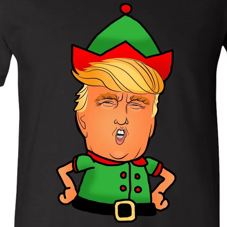 Donald Trump Christmas Elf V-Neck T-Shirt